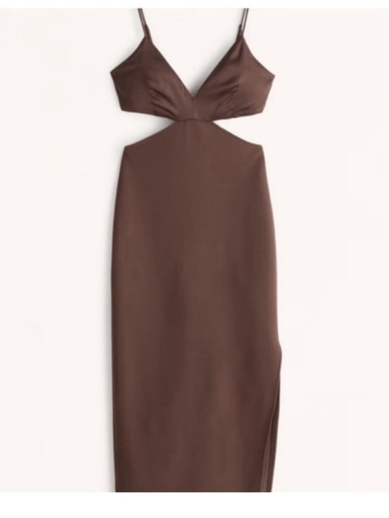 Abercrombie & Fitch Dresses & Skirts - *NWT* A&F Mixed Fabric Midi Dress- Brown, Size: M